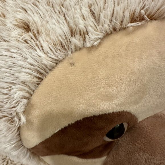 HUGE Goffa Plush Sloth 38" Soft Stuffed Animal Jumbo Sloth Gold Eyes Tan Brown - Picture 9 of 12